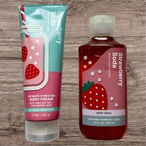 Bath & Body Works Strawberry Soda 2 Piece Set